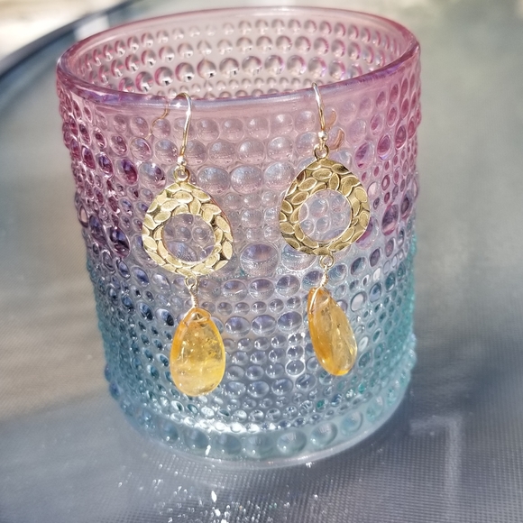Lucoral 925 Sterling Vermeil & Citrine\ Earrings - Picture 2 of 5